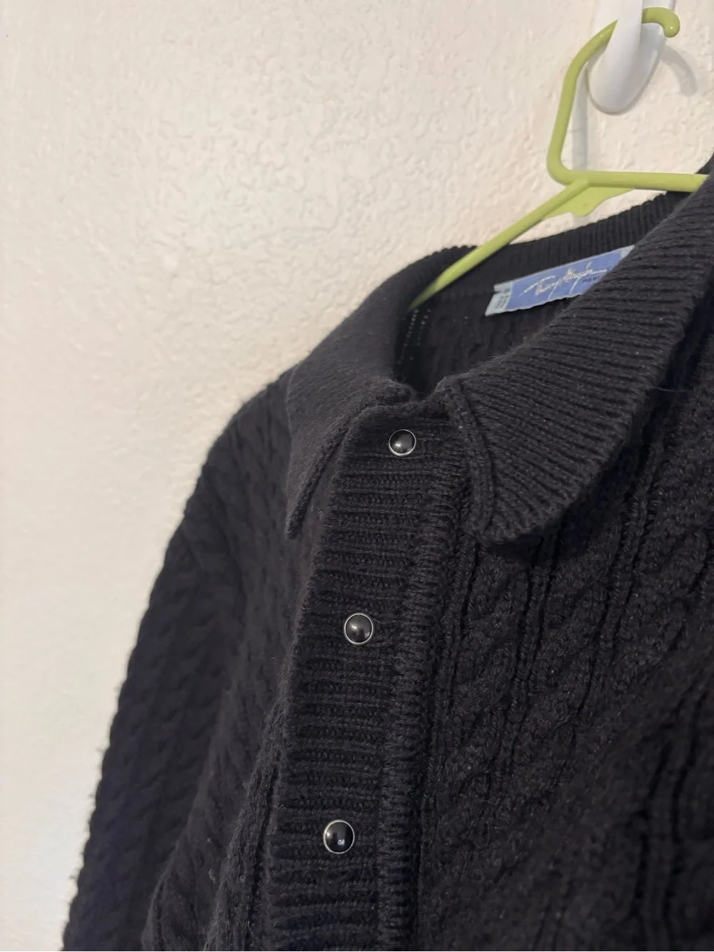 Vintage Thierry Mugler Men's 1/2 Snap Collared Sweater Size 50 (Large)
